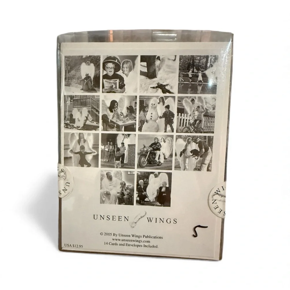 3/$18 NEW- Vintage Unseen Wings Black and White Photo Blank Cards and Envelopes - Picture 5 of 5